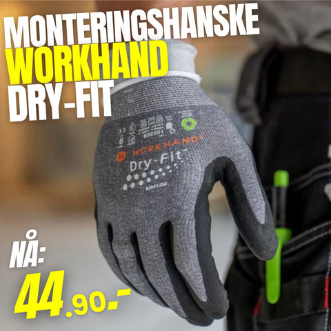 Monteringshanske Workhand® Dry-Fit® AirFlow (608954) Monteringshanske Workhand® Dry-Fit® AirFlow (608954)
