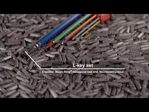 Vinkelnøkkelsett Wiha ErgoStar 6kt kulehode