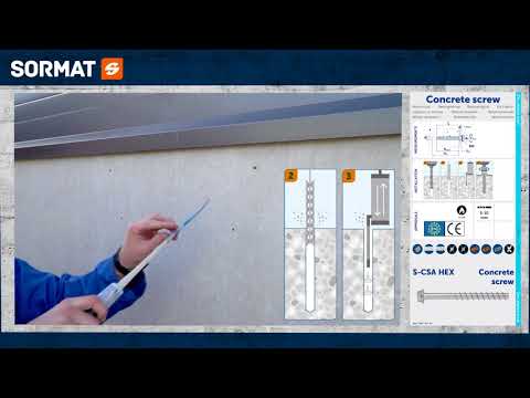 Betongskrue Sormat S-CSA sekskant/flens