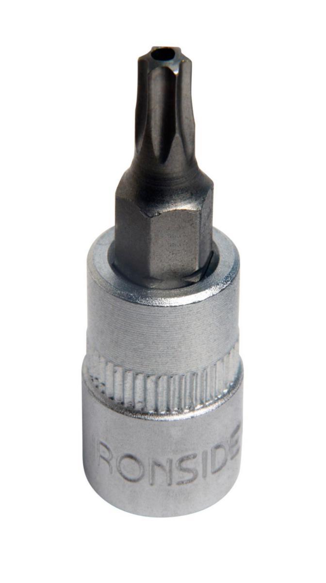 Bitspipe 1/4" Torx med hull Ironside