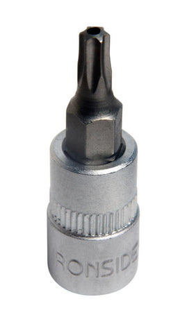Bitspipe 1/4" Torx med hull Ironside