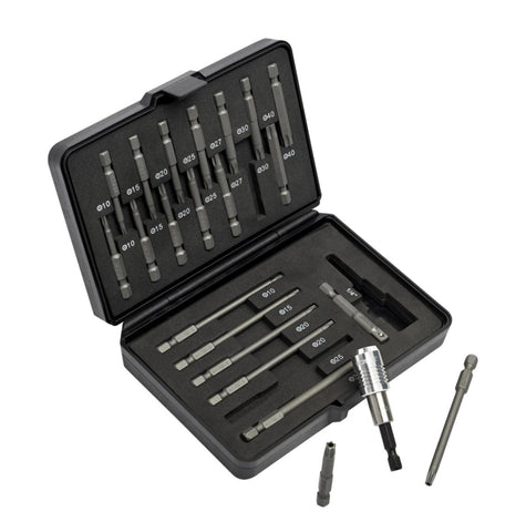Bitssett Torx med hull, 22 deler Ironside