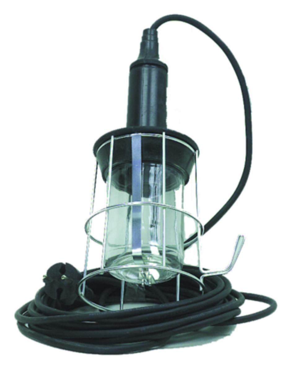 Håndlampe med stålkurv