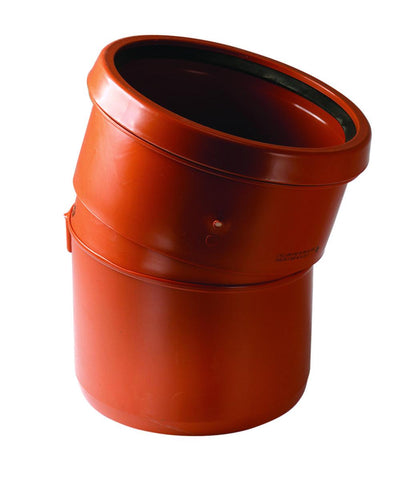 Bend 15°, rødbrun PVC, Uponor