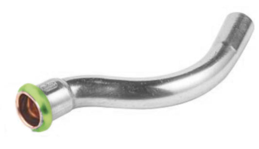 S-rør med 1 muffe A-press forkrommet - a-collection