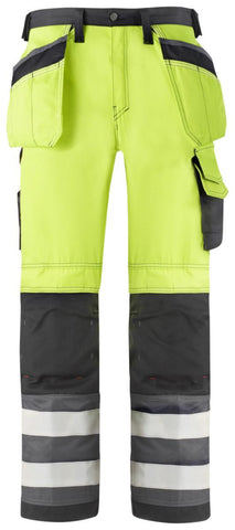 Håndverksbukse Snickers® 3233 HiVis kl.2