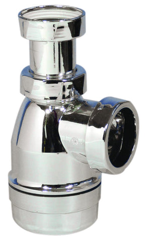 Flaskevannlås kombi, krom, Purus