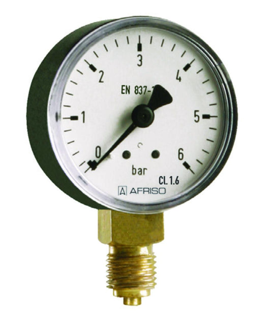 Manometer normal 63 mm, anslutning ned - Hasvold
