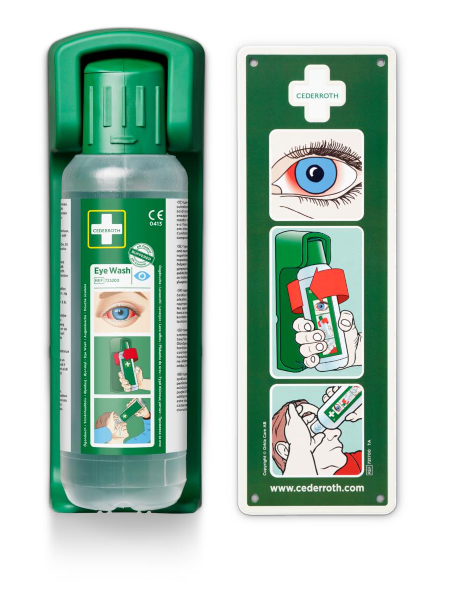 Veggbrakett Cederroth øyedusjflaske 500ml