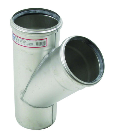 Grenrør 45° enkelt, AISI 304, Europipe - Blücher