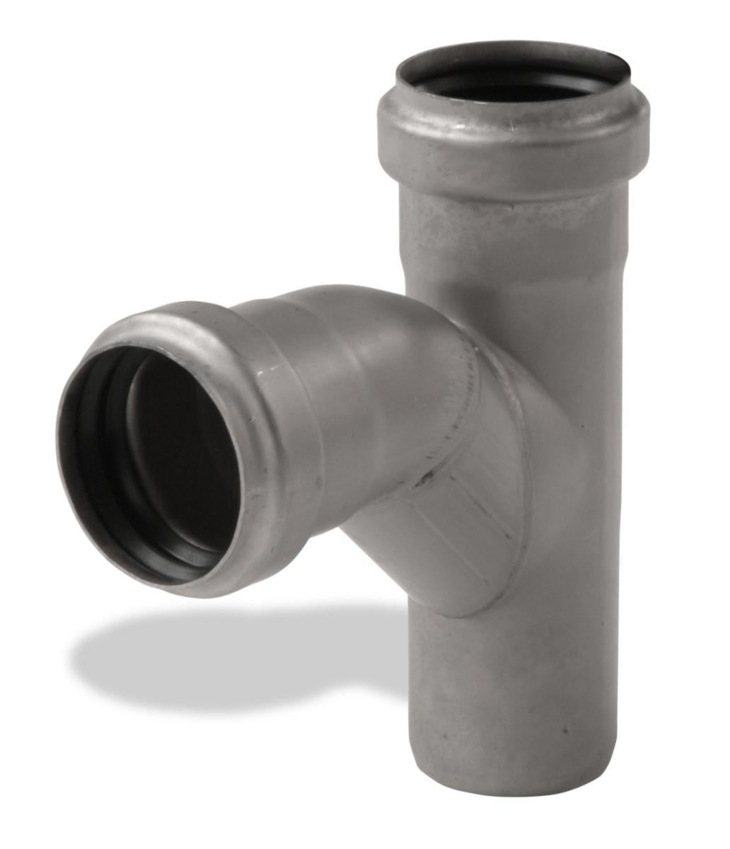 Grenrør 87,5° enkelt, AISI 304, EN1.4301, Acopipe