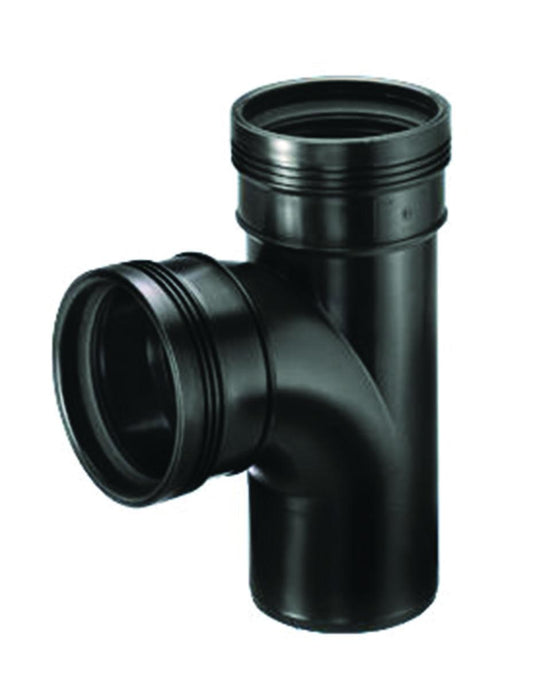 Grenrør svingt  88° svart, Wafix - Wavin