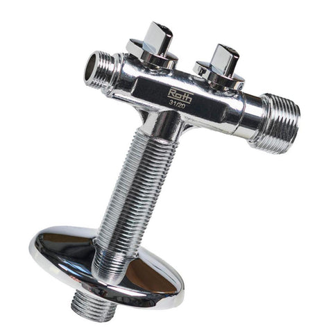 Kombikran med to uttak og ventiler, Roth