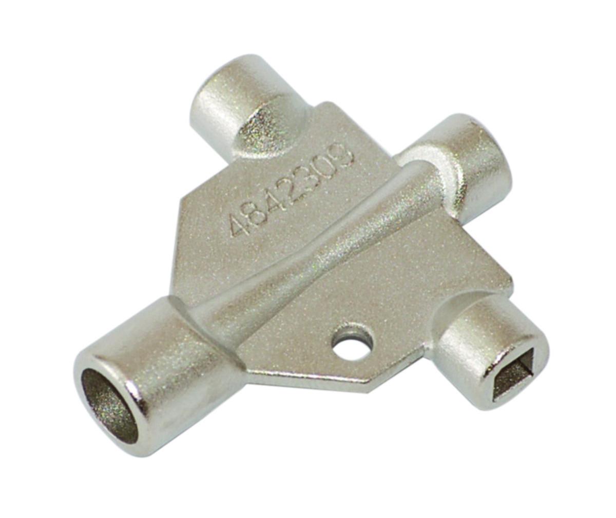 Luftenøkkel 4-veis, Isiflo, messing - Raufoss Water and Gas