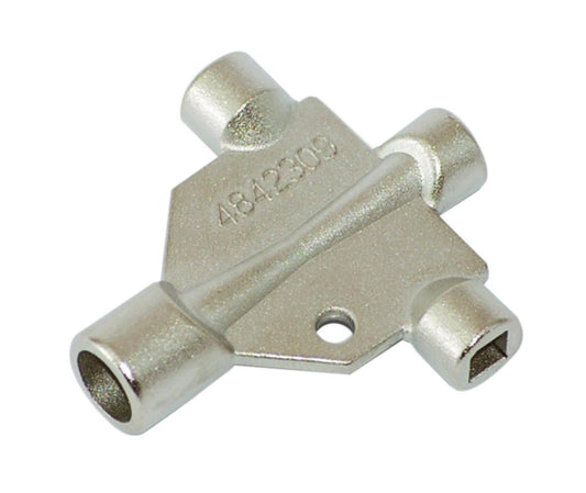 Luftenøkkel 4-veis, Isiflo, messing - Raufoss Water and Gas