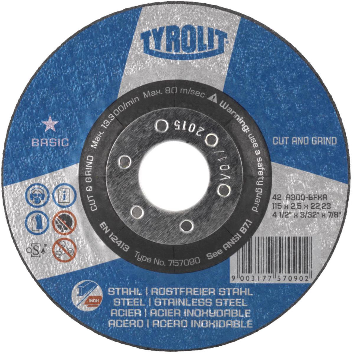 Kappeskive Tyrolit Basic* 2in1 Cut and Grind