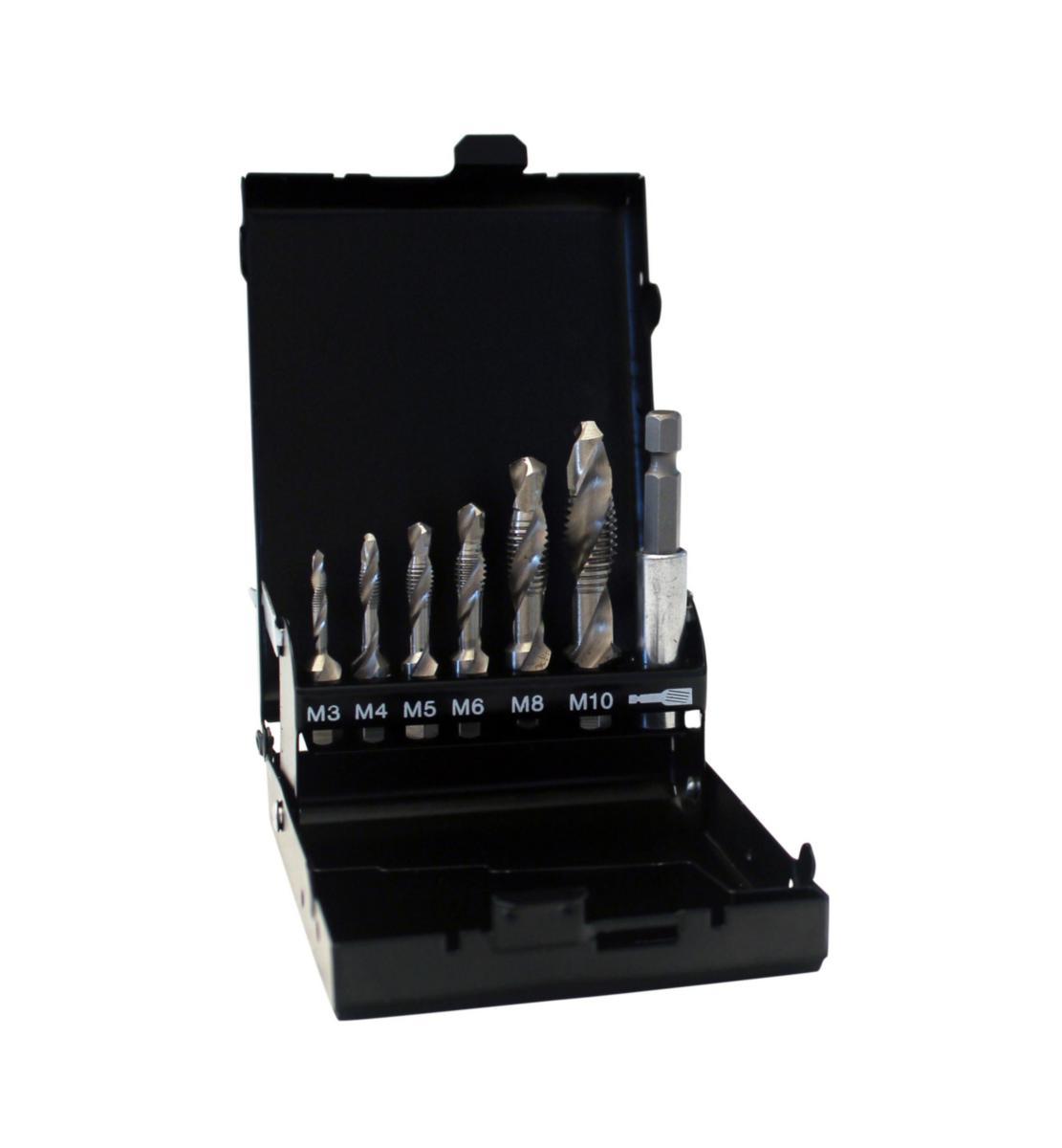 Kombi bor- og gjengetappsett HSSG 1/4" Ironside