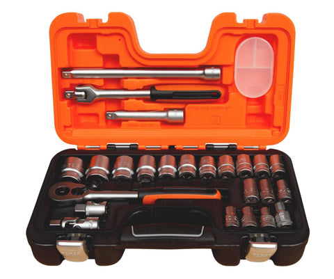 Pipenøkkelsett Bahco S240AF Tommer, 23 deler