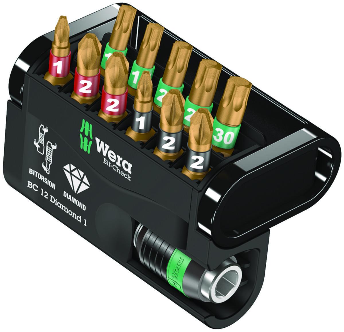 Bitssett Wera Bit-check Diamant 12pk