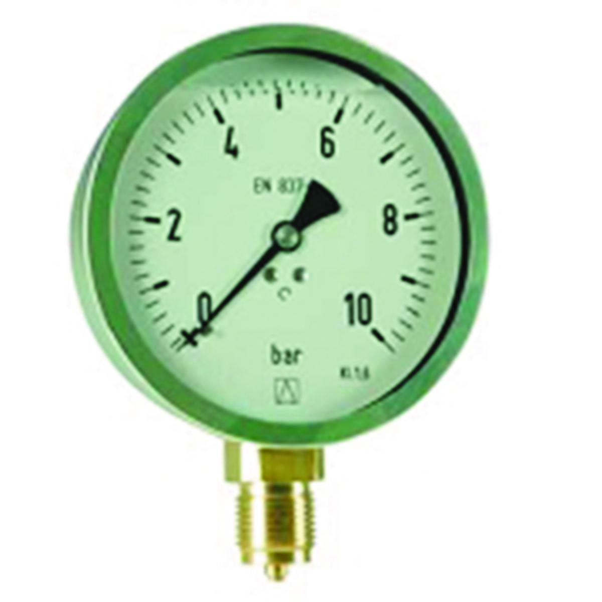 Bakflens for væskefylt manometer