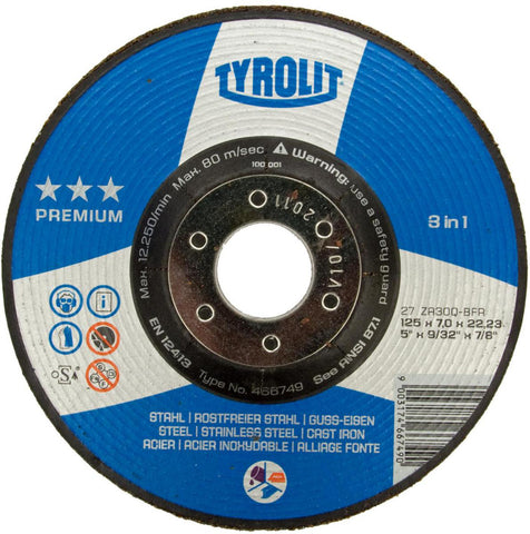 Navrondell Tyrolit Premium ATOMIC GRIND 3in1 stål, rustfritt og støpejern