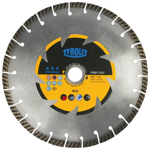 Diamantkappeskive Tyrolit Premium*** DCU-FC 4 in 1