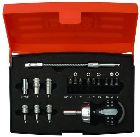 Skralleskrutrekkersett Bahco Stubby 18D