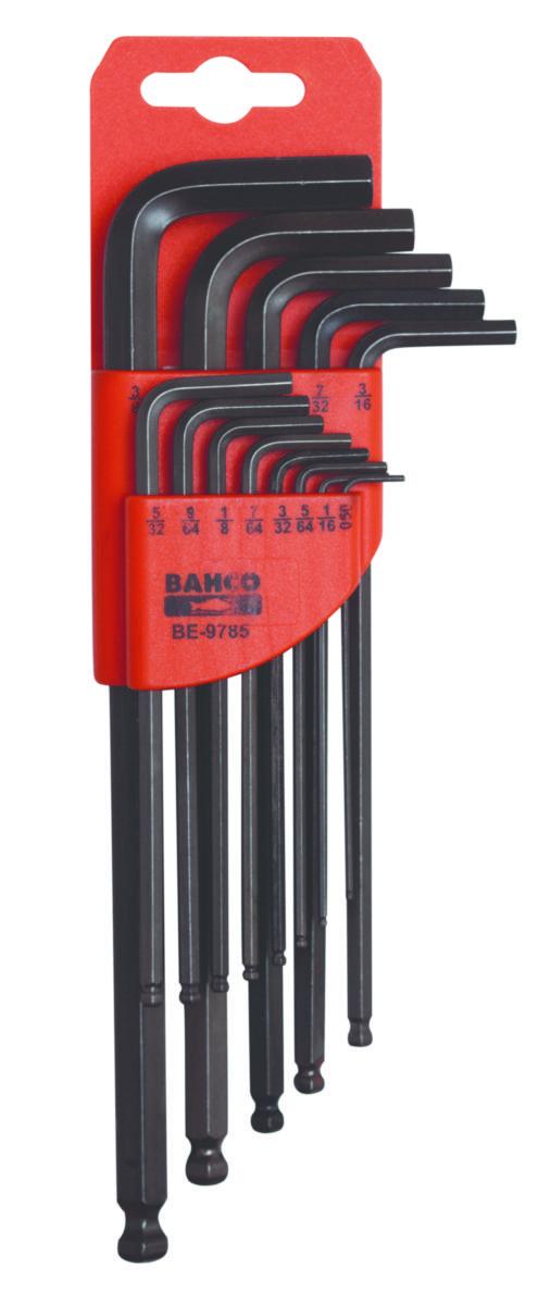 Vinkelnøkkelsett Belzer be9785 0,05-3/8 kul Sekskant - Bahco