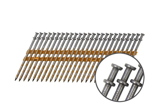 Maskinspiker dobbelhodet duplex 21º Tjep, blank