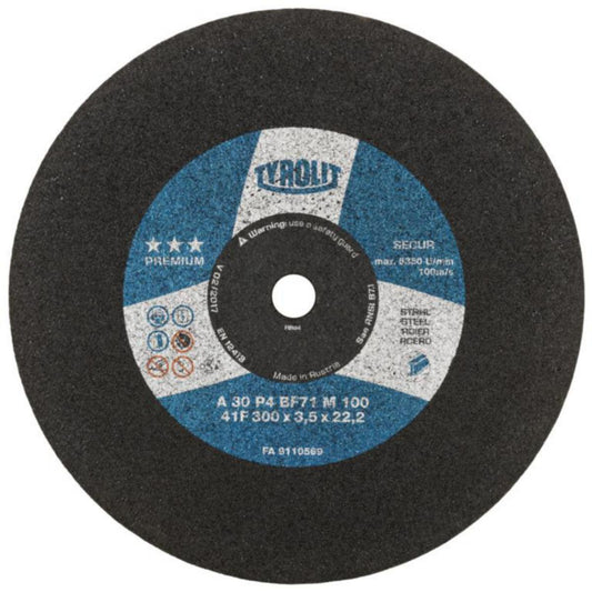 Kappeskive Tyrolit Premium*** 41F Stål