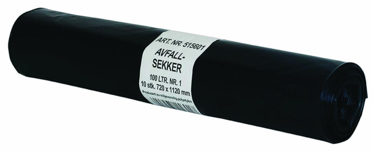 Avfallssekker Svart