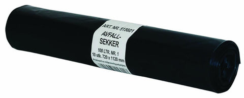 Avfallssekker Svart