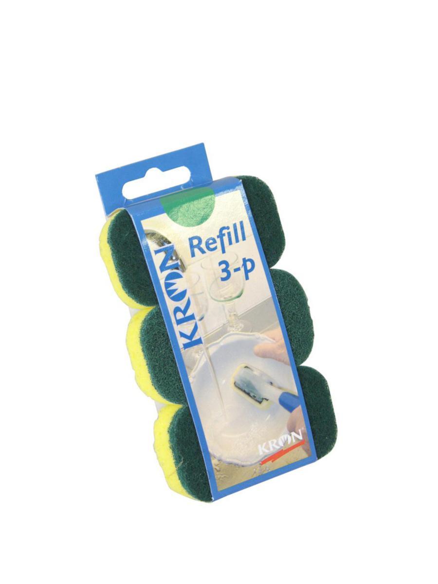 Oppvaskbørste m/svamp Refill - Kron
