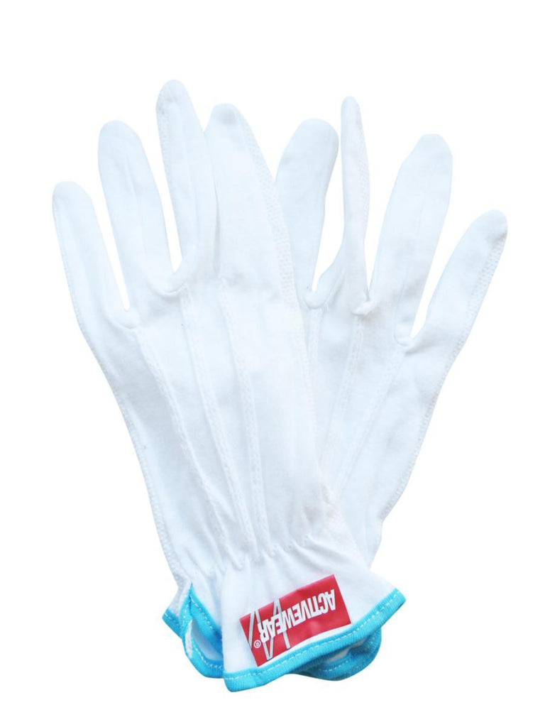 Tekstilhansker PVC-nupper hvit - Activewear
