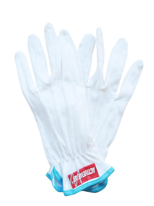 Tekstilhansker PVC-nupper hvit - Activewear