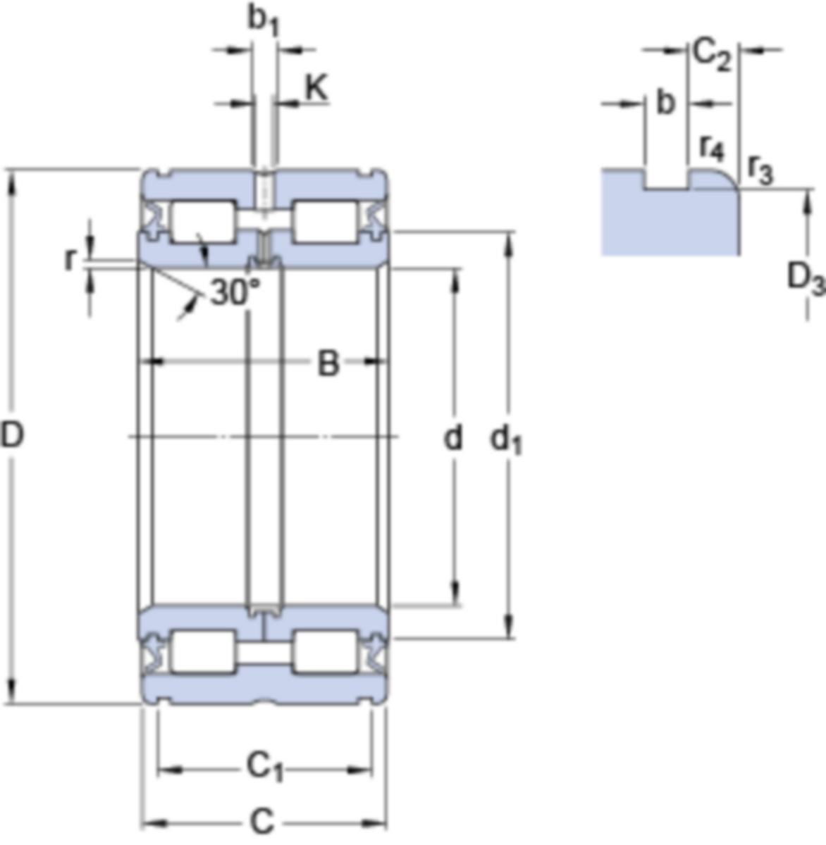 Toradete Sylindriske Rullelager Serie NNF - SKF