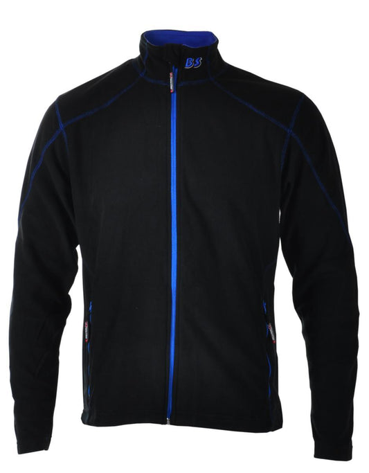 Microfleecejakke BS Otta svart/blå - Bekken & Strøm