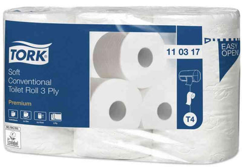 Toalettpapir Myk Konvensjonell Premium Tork, 42 ruller (110317)