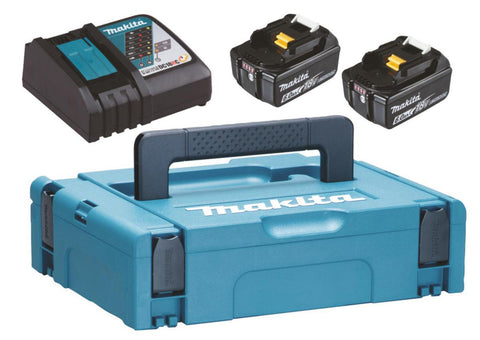 Batterisett Makita BL1860B OG DC18RC 18V 6.0Ah