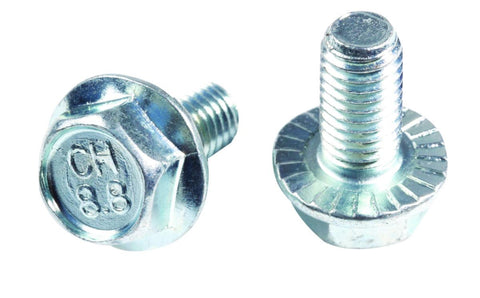 Sekskantskrue M6SF DIN 6921 8.8 riflet flens elforzinket