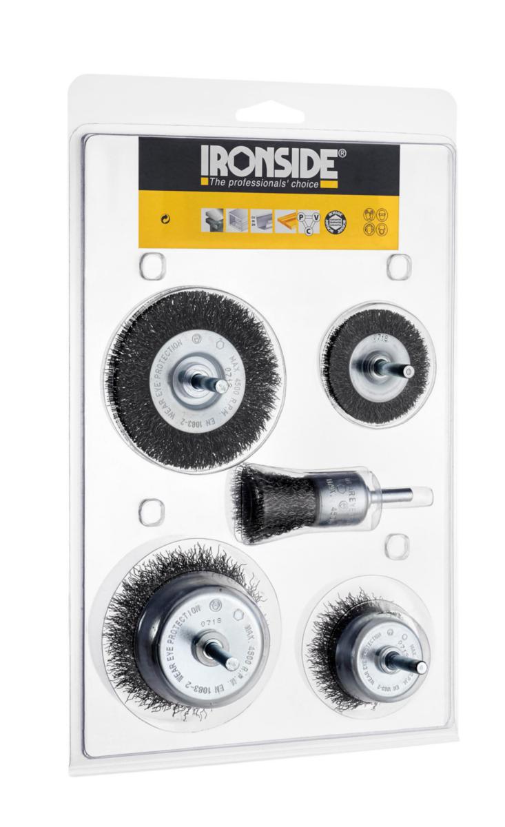 Maskinbørstesett 5 stk Ironside