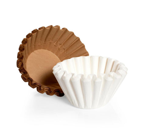 Kaffefilter, ubleket og riflet