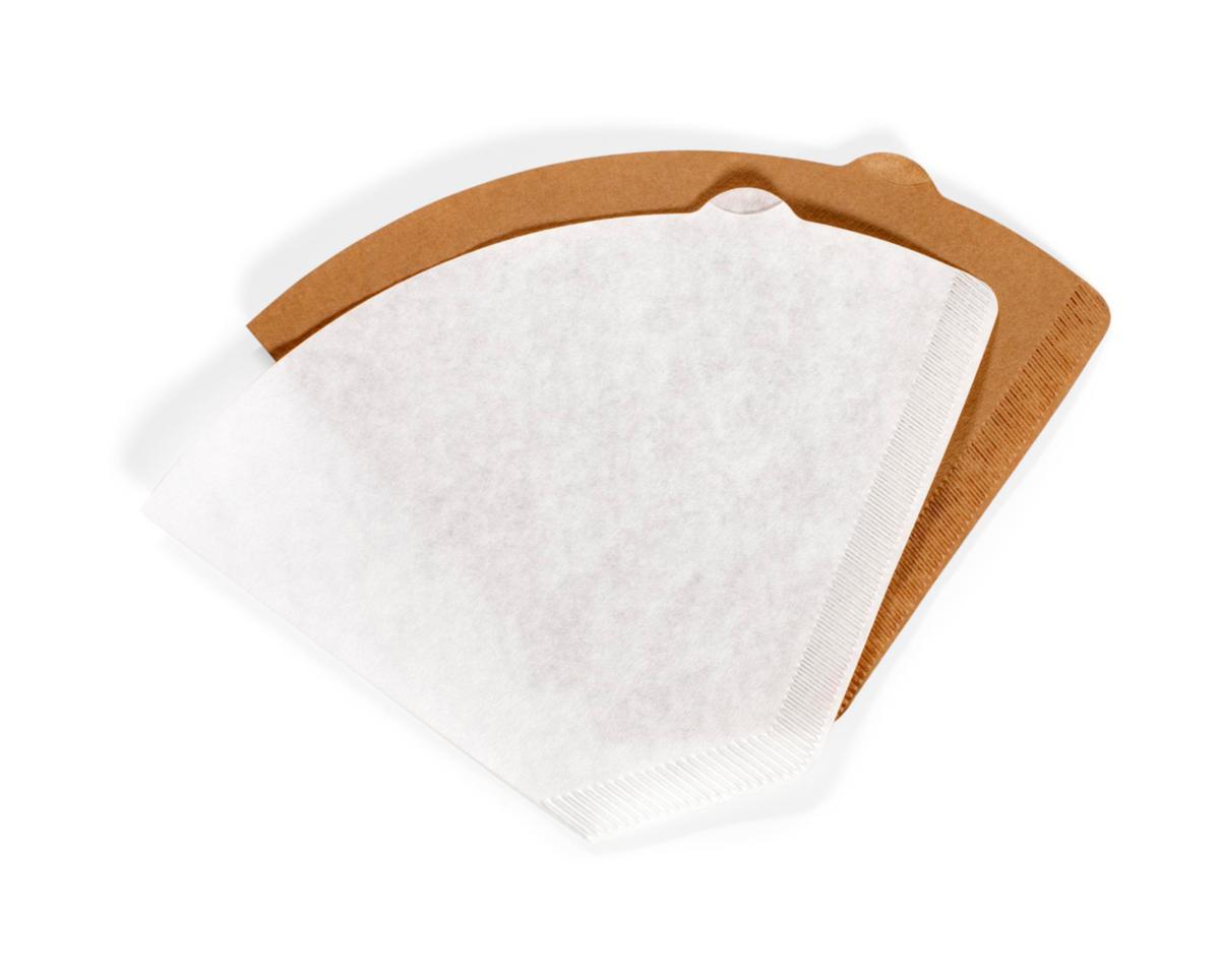 Kaffefilter, ubleket og riflet