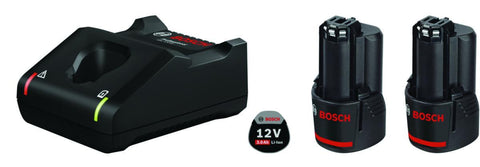 Batterisett Bosch 12V 2x3.0Ah (607246)
