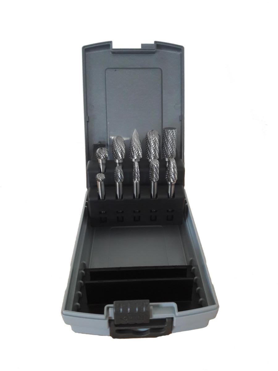 Roterende filsett 10 stk Ironside stål og rustfritt (531007)