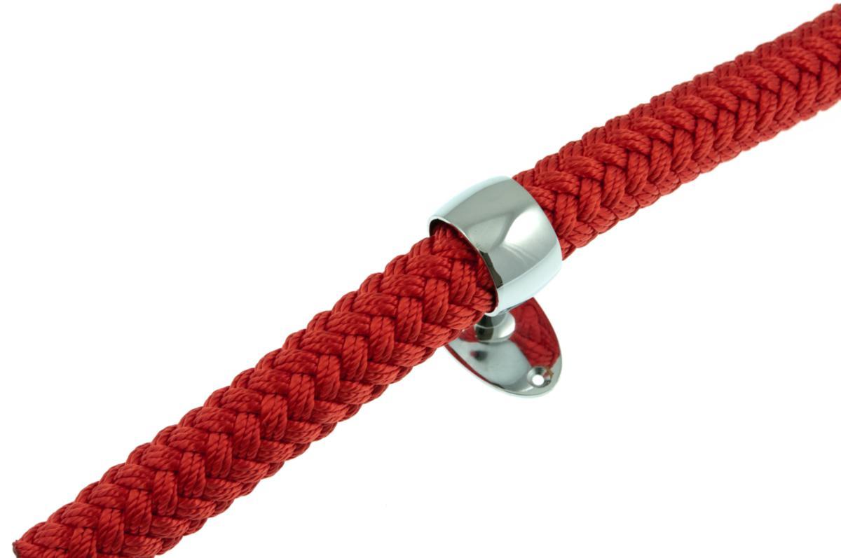 Tau rekkverk flettet Polyester Rødt - Poly-Produkter