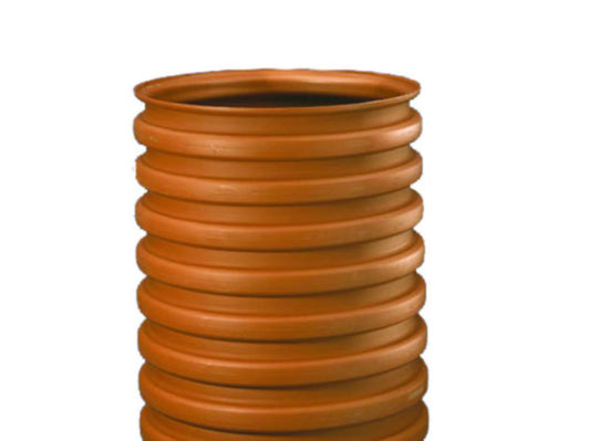 Stigerør korrugert Tegra rødbrun, Wavin