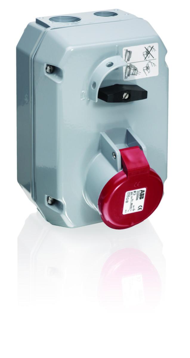 Rundstift IPS CUB Påvegg m/bryter Amphenol - ABB