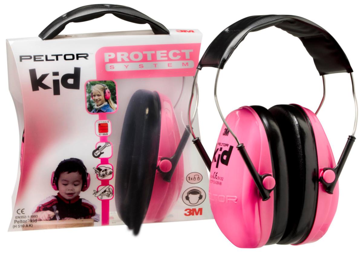 3M Peltor Kid øreklokker for barn i rosa, med emballasje