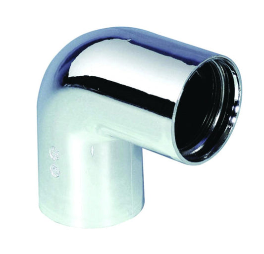 Bend 90°, innstikk PP krom, Purus